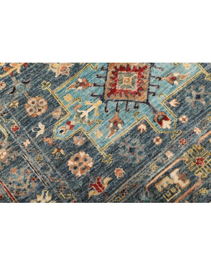 Tappeto Tribal Pakistan bianco azzurro 102x157