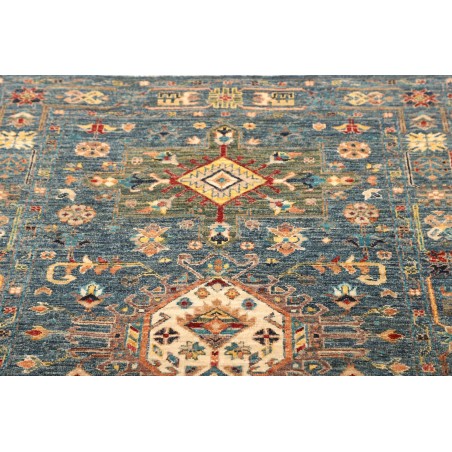 Tappeto Tribal Pakistan bianco azzurro 102x157