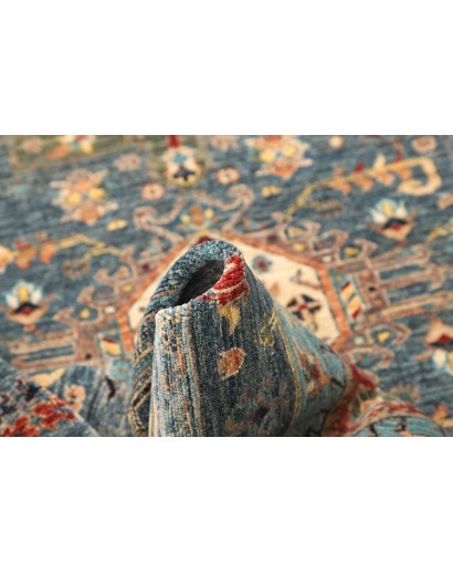 Tappeto Tribal Pakistan bianco azzurro 102x157