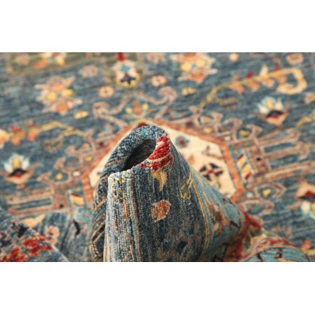Tappeto Tribal Pakistan bianco azzurro 102x157