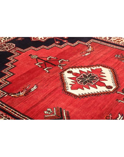 Tappeto Shiraz Persia grigio rosso 168x253