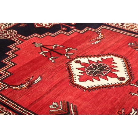 Tappeto Shiraz Persia grigio rosso 168x253
