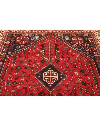 Tappeto Shiraz Persia marrone giallo 162x230