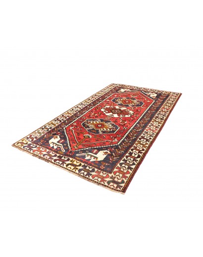 Tappeto Shiraz Persia verde giallo 160x252