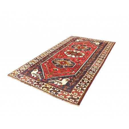 Tappeto Shiraz Persia verde giallo 160x252