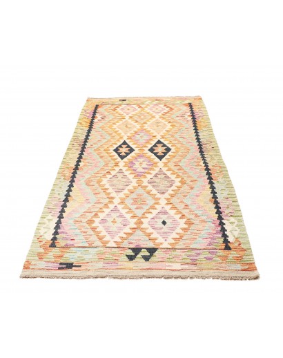 Tappeto Kilim Afghanistan giallo grigio 101x196