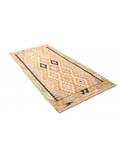 Tappeto Kilim Afghanistan giallo grigio 101x196