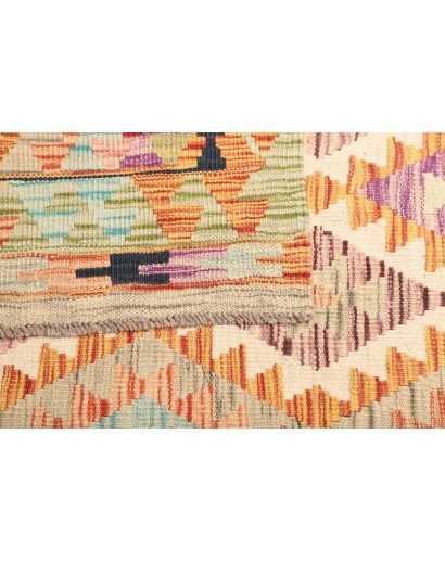 Tappeto Kilim Afghanistan giallo grigio 101x196