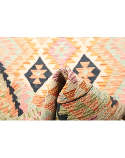 Tappeto Kilim Afghanistan giallo grigio 101x196