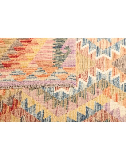 Tappeto Kilim Afghanistan giallo grigio 105x199