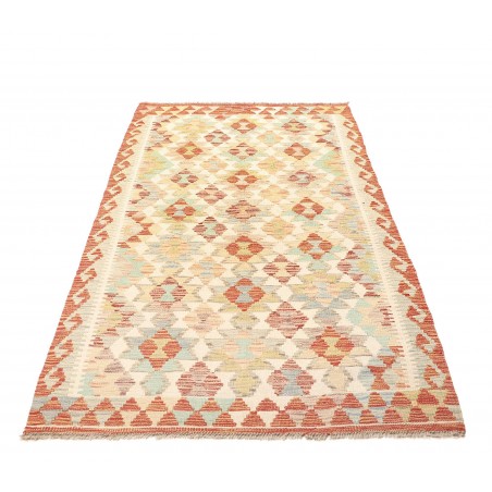 Tappeto Kilim Afghanistan giallo rosso 107x198