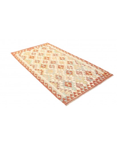 Tappeto Kilim Afghanistan giallo rosso 107x198