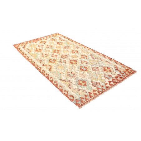Tappeto Kilim Afghanistan giallo rosso 107x198