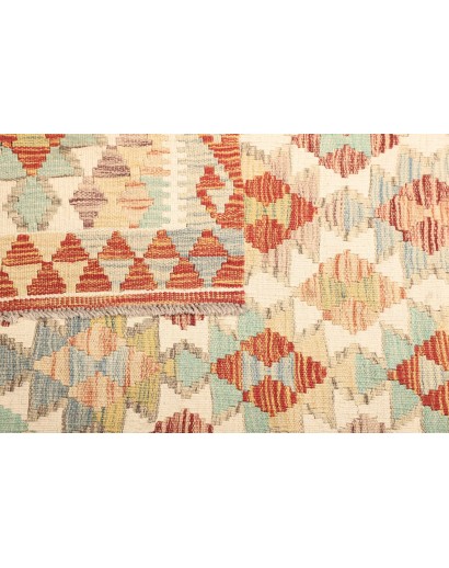Tappeto Kilim Afghanistan giallo rosso 107x198