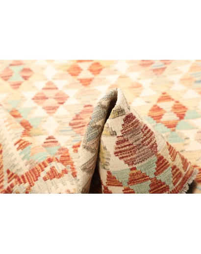 Tappeto Kilim Afghanistan giallo rosso 107x198