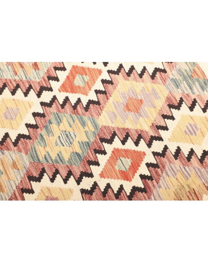 Tappeto Kilim Afghanistan giallo marrone 103x196