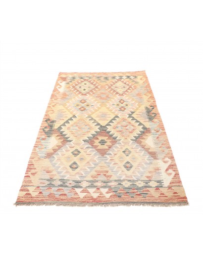 Tappeto Kilim Afghanistan giallo marrone 105x201