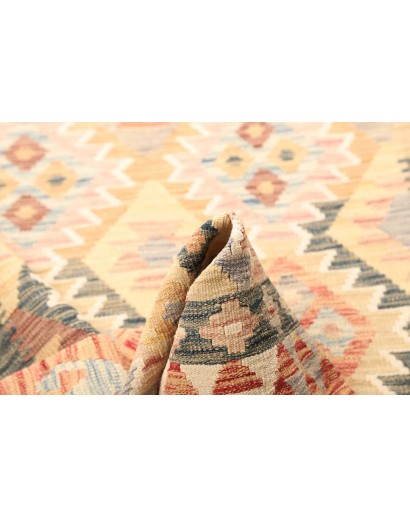 Tappeto Kilim Afghanistan giallo marrone 105x201