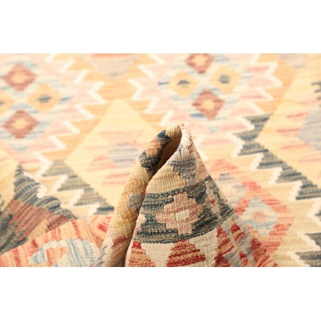 Tappeto Kilim Afghanistan giallo marrone 105x201