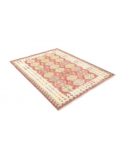 Tappeto Kilim Afghanistan giallo rosso 133x173