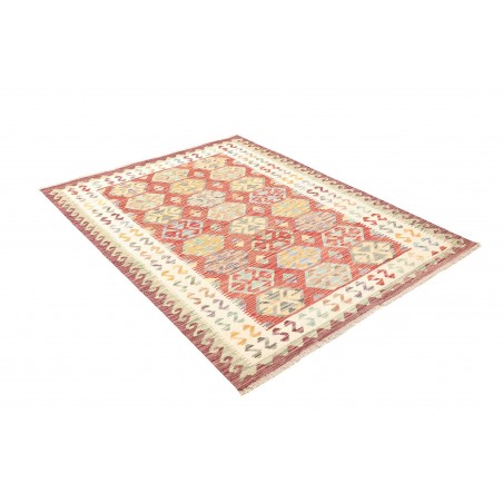 Tappeto Kilim Afghanistan giallo rosso 133x173