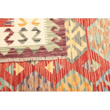 Tappeto Kilim Afghanistan giallo rosso 133x173