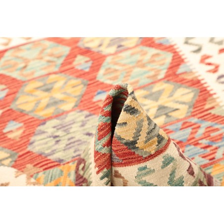 Tappeto Kilim Afghanistan giallo rosso 133x173
