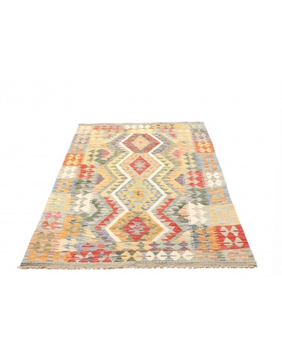 Tappeto Kilim Afghanistan beige bianco 129x182