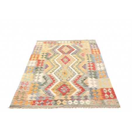 Tappeto Kilim Afghanistan beige bianco 129x182