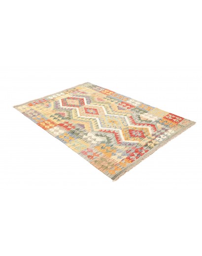 Tappeto Kilim Afghanistan beige bianco 129x182