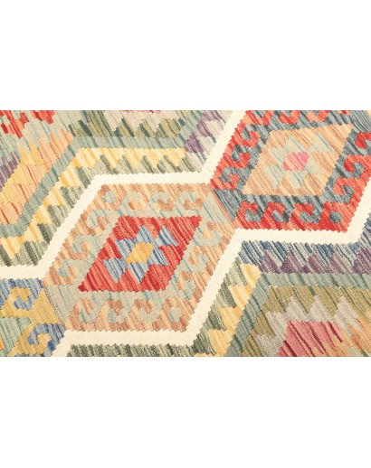 Tappeto Kilim Afghanistan beige bianco 129x182