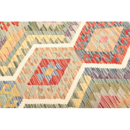 Tappeto Kilim Afghanistan beige bianco 129x182