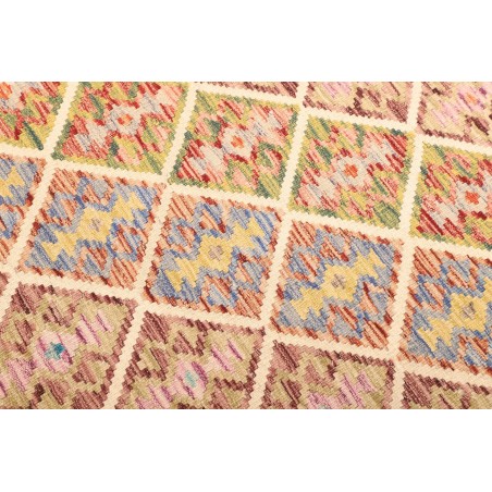 Tappeto Kilim Afghanistan marrone giallo 130x184