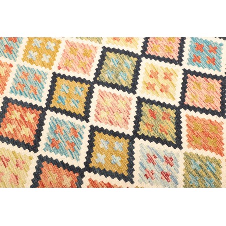Tappeto Kilim Afghanistan giallo arancione 132x184