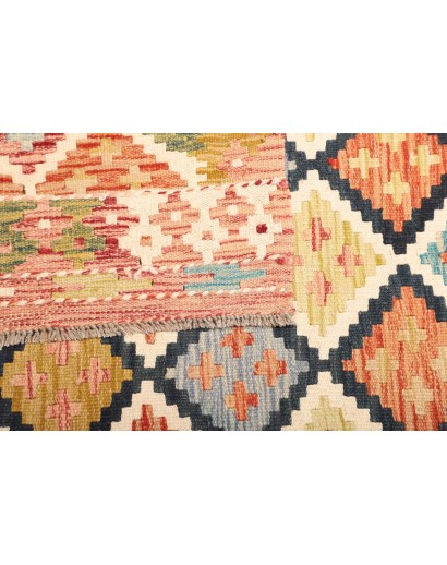 Tappeto Kilim Afghanistan giallo arancione 132x184