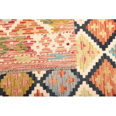 Tappeto Kilim Afghanistan giallo arancione 132x184
