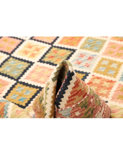 Tappeto Kilim Afghanistan giallo arancione 132x184