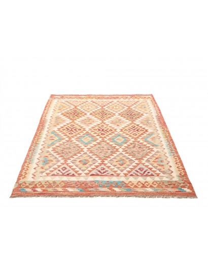 Tappeto Kilim Afghanistan marrone giallo 127x183