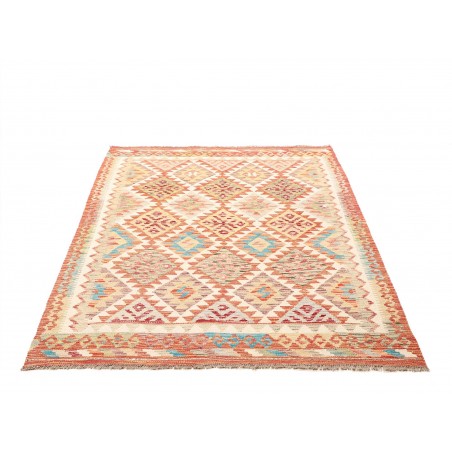 Tappeto Kilim Afghanistan marrone giallo 127x183