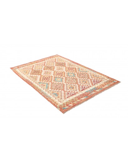 Tappeto Kilim Afghanistan marrone giallo 127x183