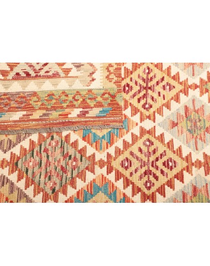 Tappeto Kilim Afghanistan marrone giallo 127x183
