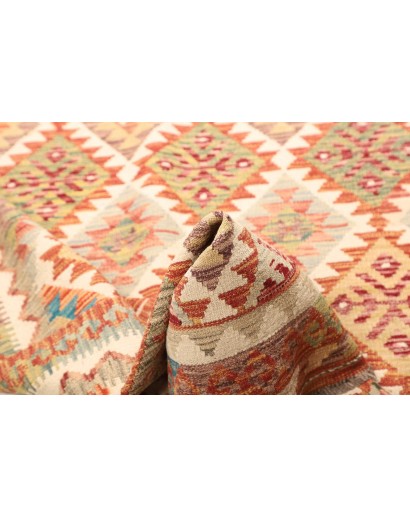 Tappeto Kilim Afghanistan marrone giallo 127x183