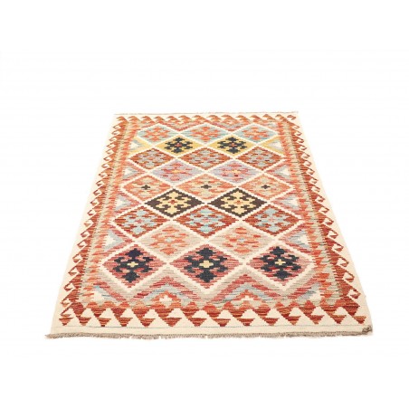 Tappeto Kilim Afghanistan giallo marrone 112x175