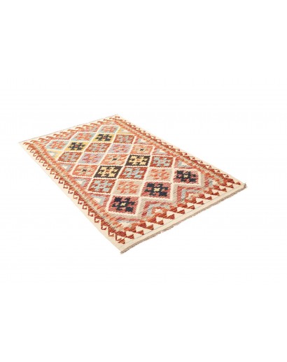 Tappeto Kilim Afghanistan giallo marrone 112x175