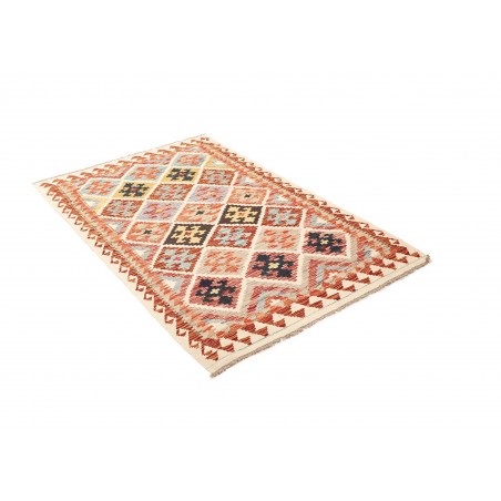 Tappeto Kilim Afghanistan giallo marrone 112x175
