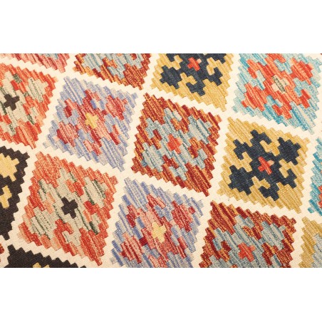 Tappeto Kilim Afghanistan giallo marrone 112x175