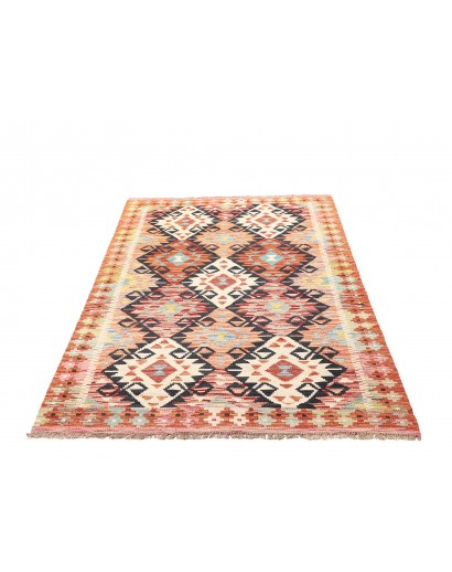 Tappeto Kilim Afghanistan giallo grigio 122x183