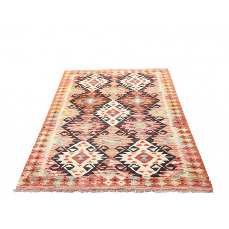Tappeto Kilim Afghanistan giallo grigio 122x183
