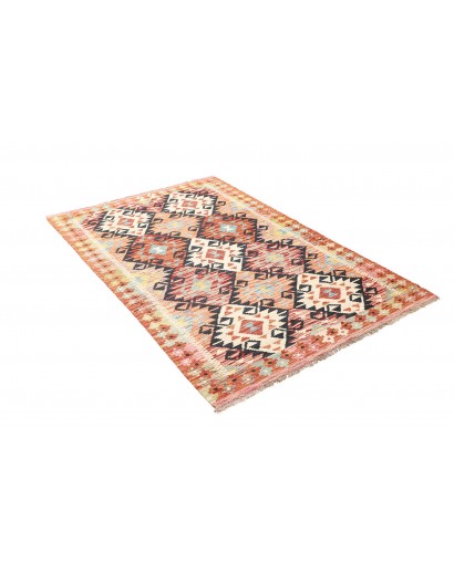 Tappeto Kilim Afghanistan giallo grigio 122x183