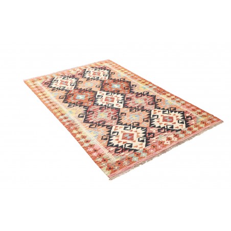 Tappeto Kilim Afghanistan giallo grigio 122x183